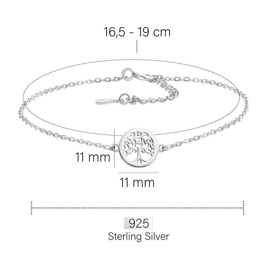 Baum Armband in 925 Silber