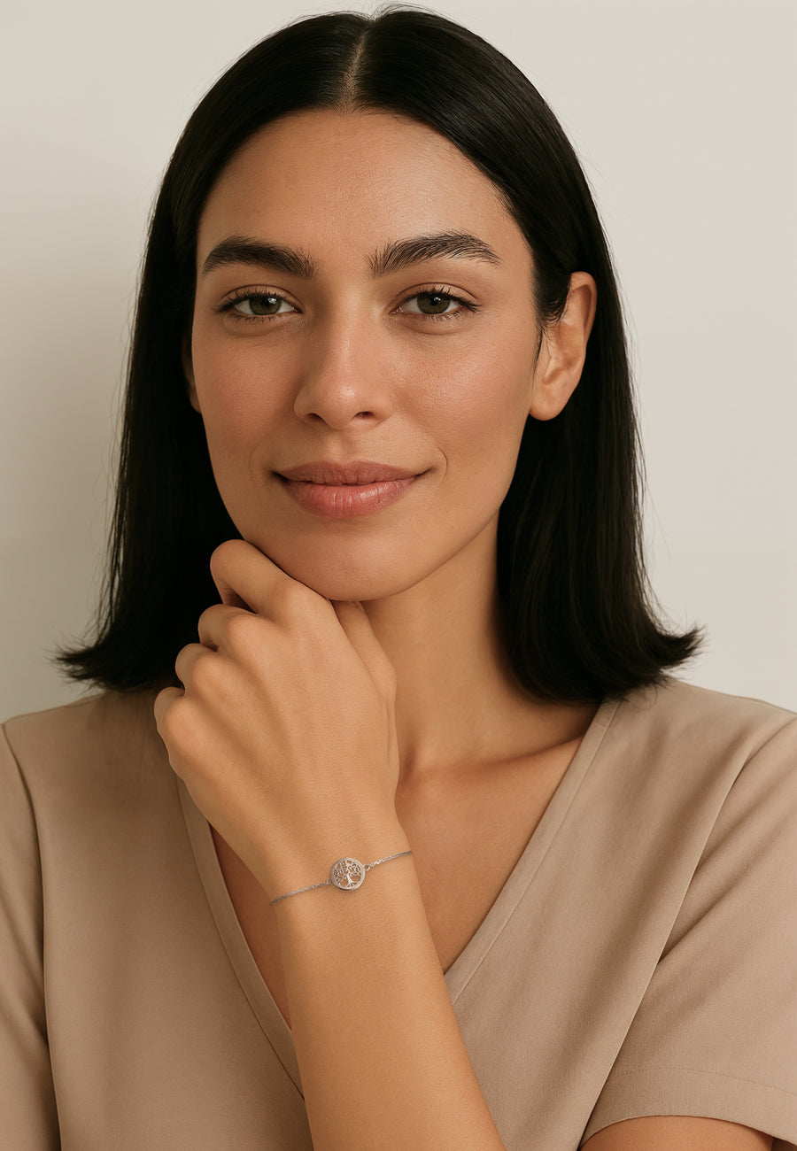 Baum Armband in 925 Silber