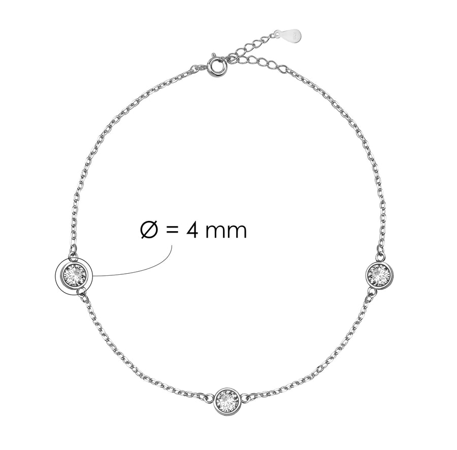 Kreis Armband in 925 Silber