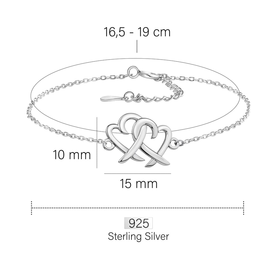 Herz Armband in 925 Silber