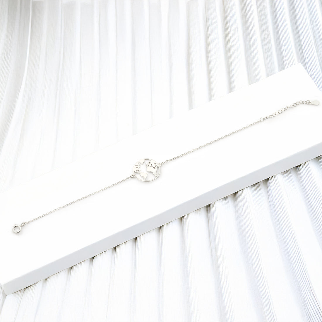 Welt Armband in 925 Silber