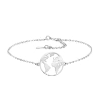 Welt Armband in 925 Silber