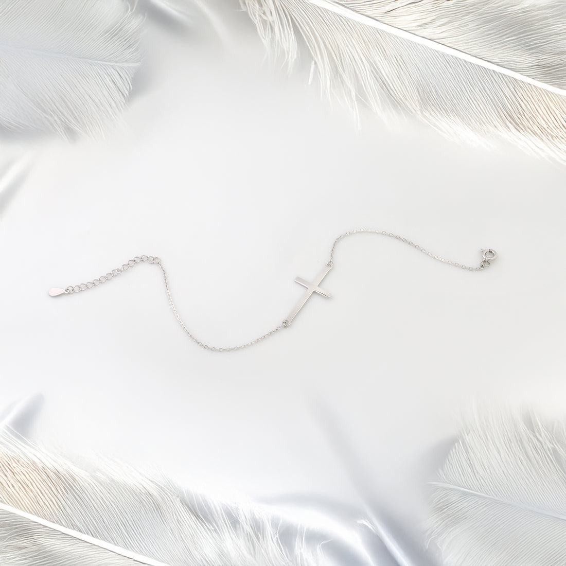Kreuz Armband in 925 Silber