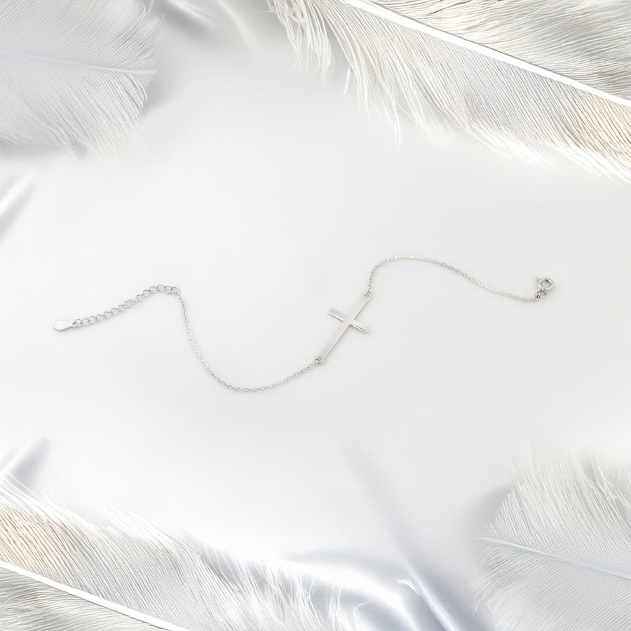 Kreuz Armband in 925 Silber