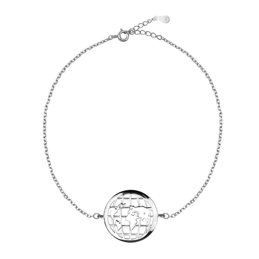 Welt Armband in 925 Silber