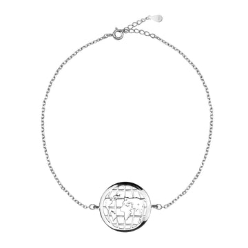 Welt Armband in 925 Silber