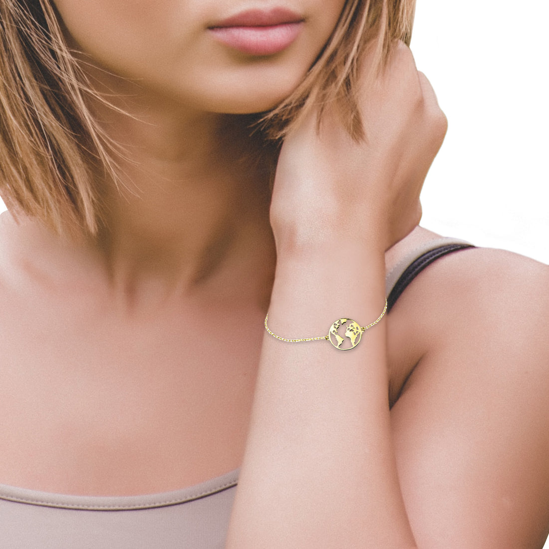 Welt Armband in 925 Silber