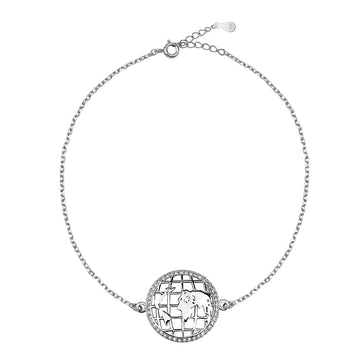 Welt Armband in 925 Silber