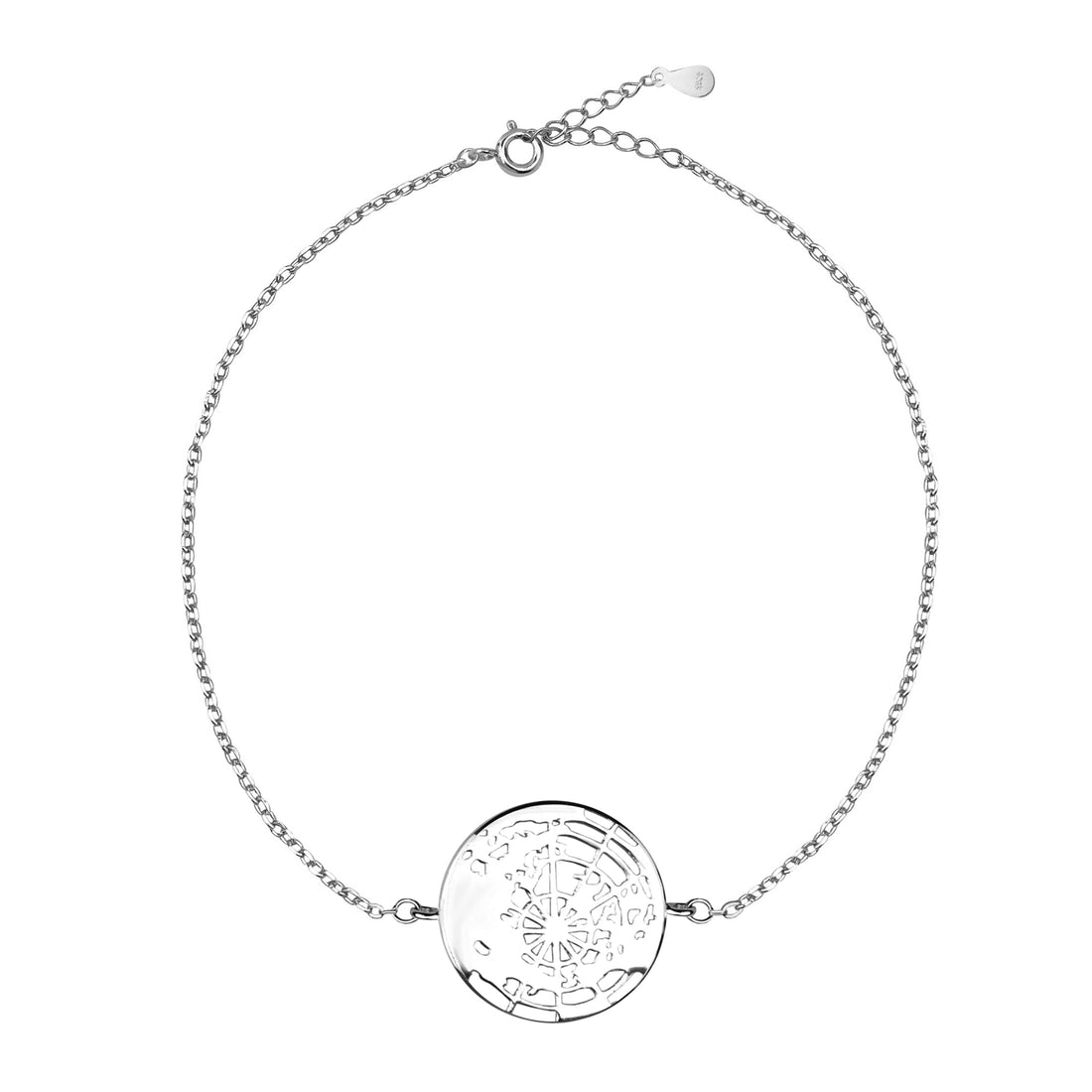 Welt Armband in 925 Silber