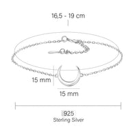 Mond Armband in 925 Silber