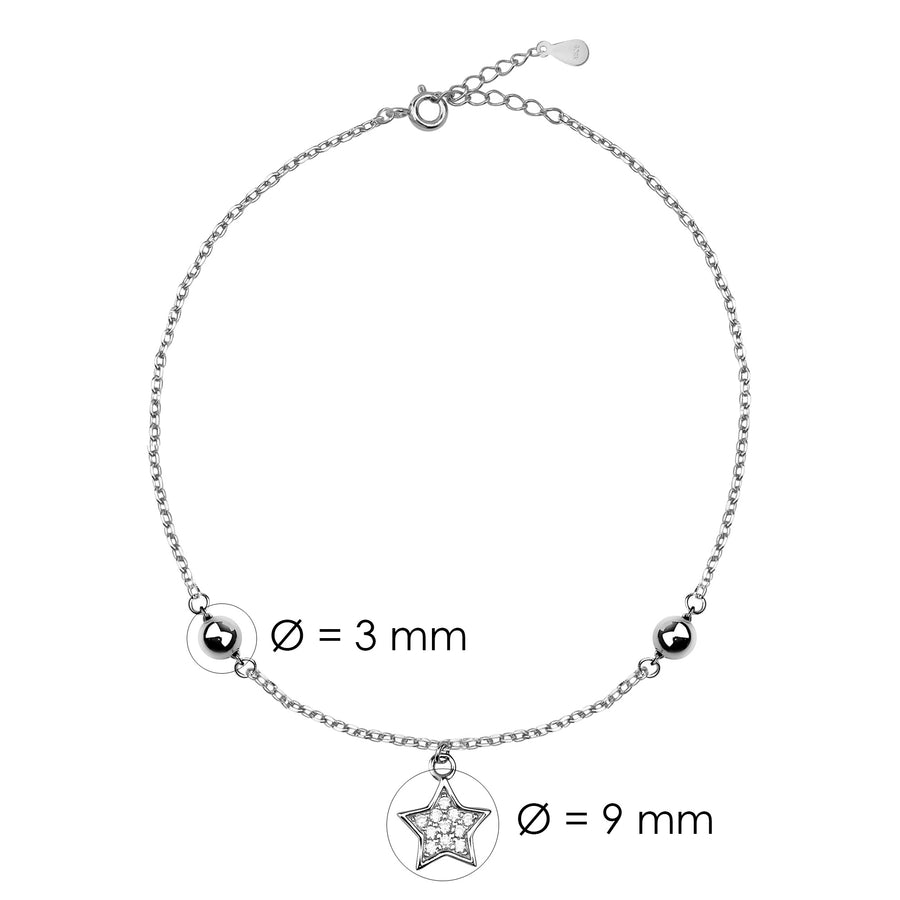 Stern Armband in 925 Silber