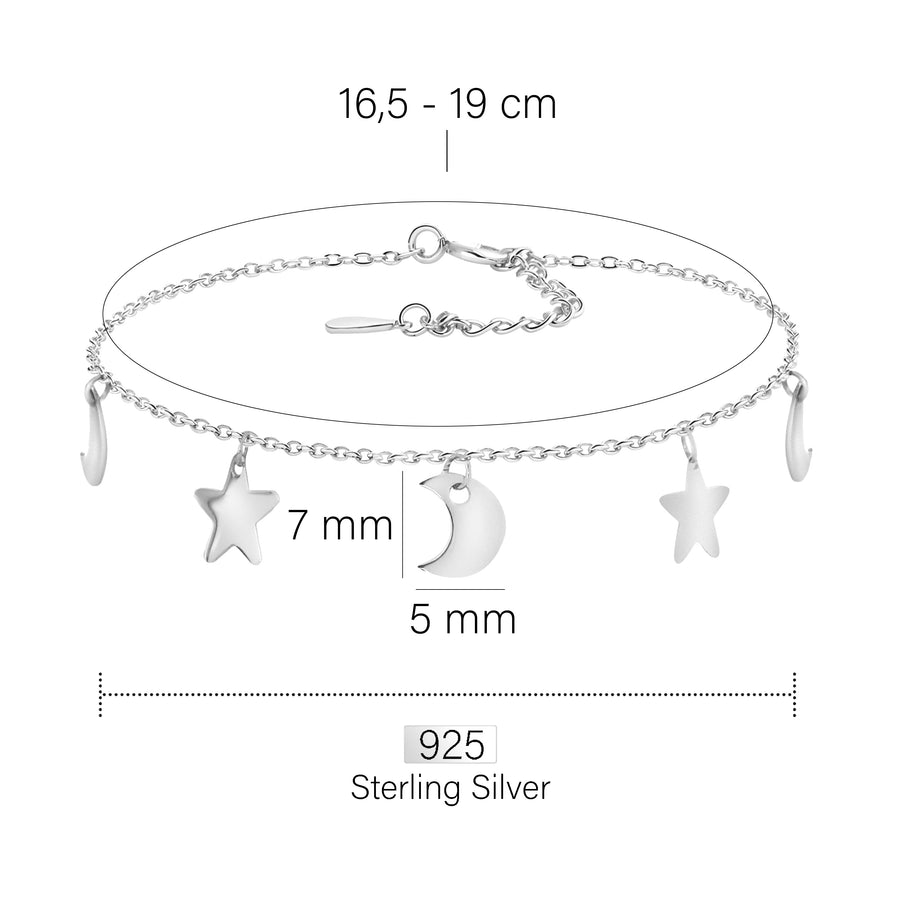 Stern Armband in 925 Silber