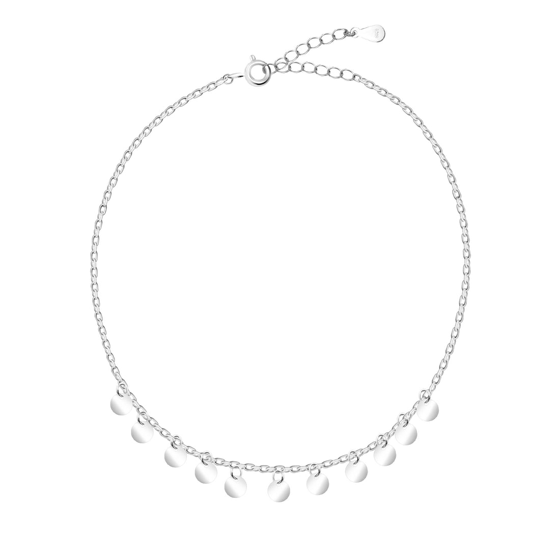 Plättchen Armband in 925 Silber