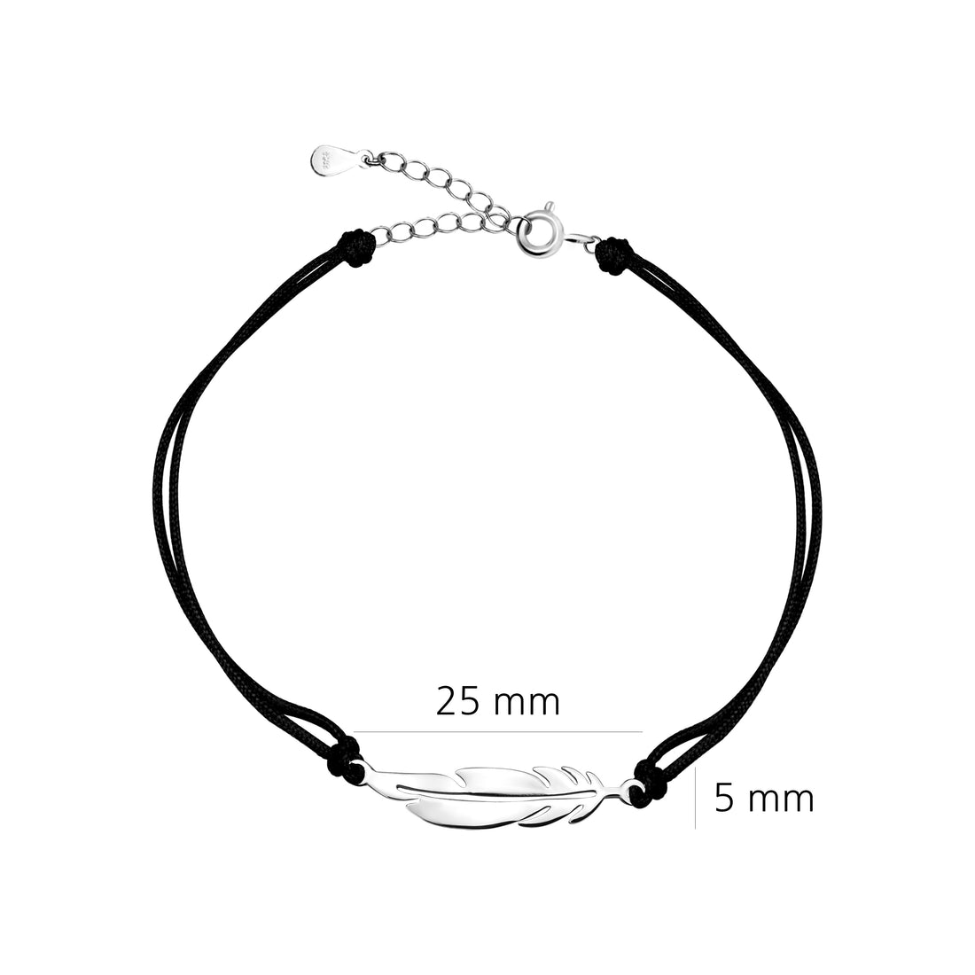 Blatt Armband in 925 Silber