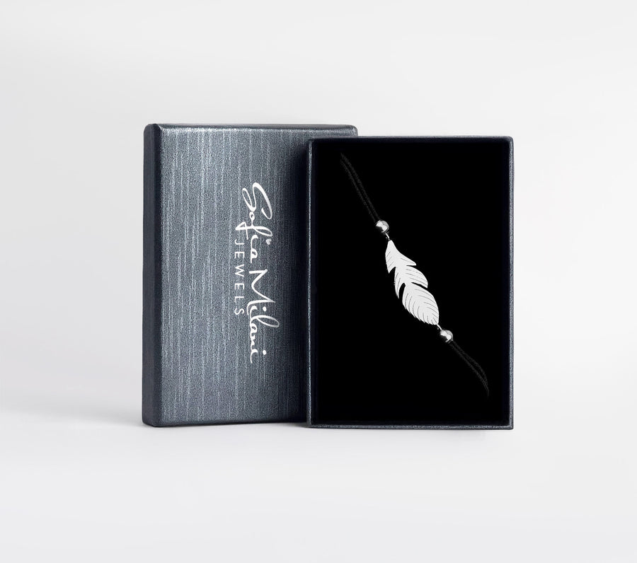 Blatt Armband in 925 Silber