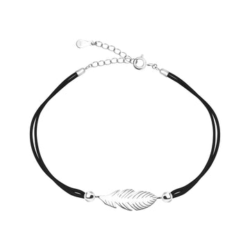 Blatt Armband in 925 Silber