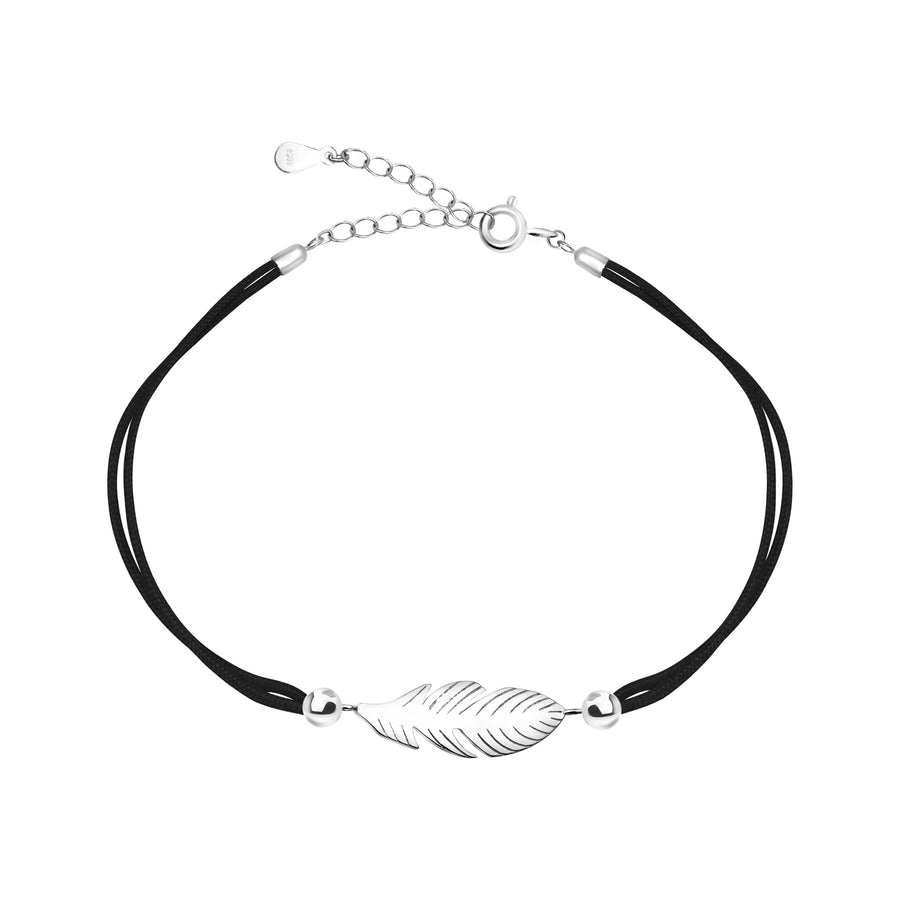 Blatt Armband in 925 Silber