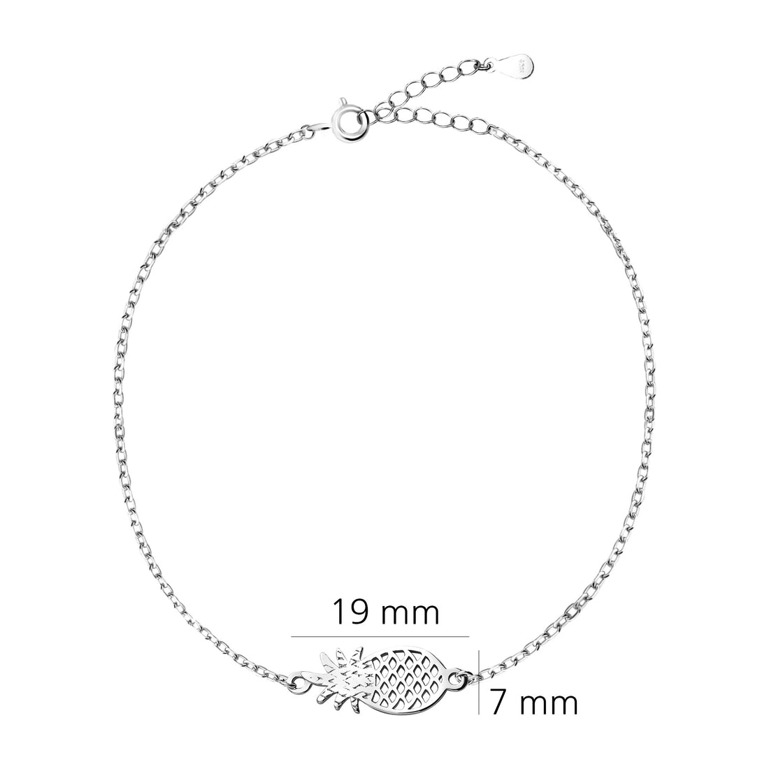 Ananas Armband in 925 Silber