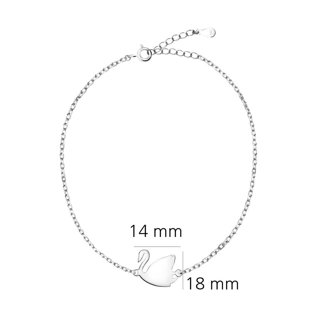 Schwan Armband in 925 Silber