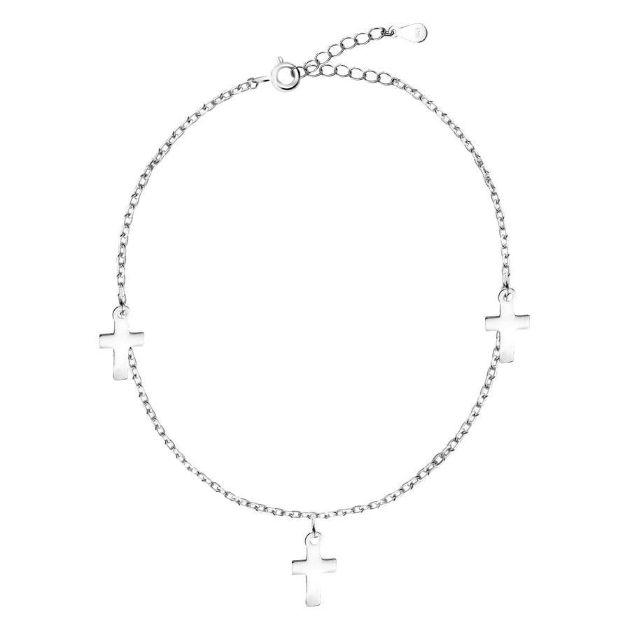 Kreuz Armband in 925 Silber