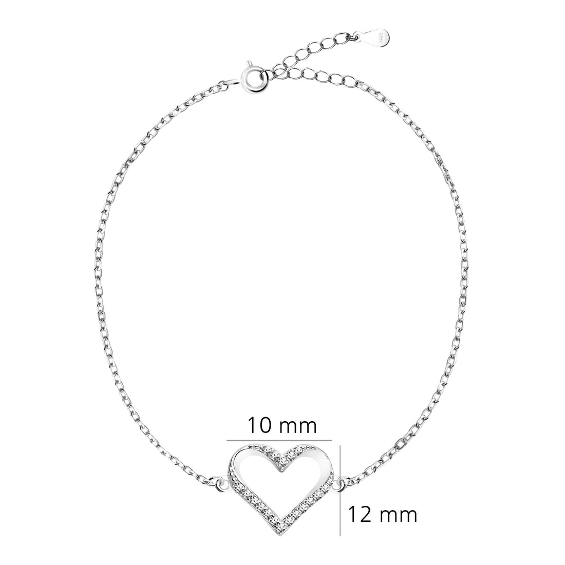 Herz Armband in 925 Silber