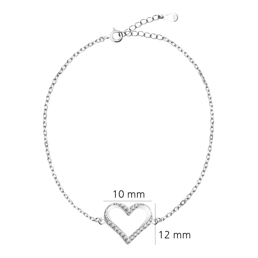 Herz Armband in 925 Silber