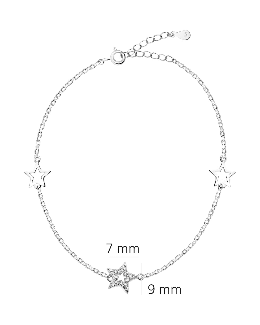 Stern Armband in 925 Silber