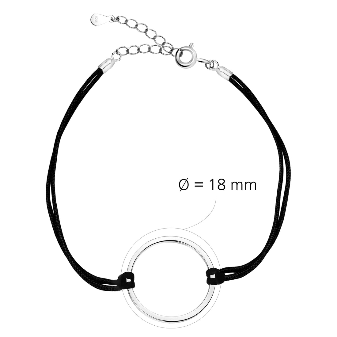 Kreis Armband in 925 Silber
