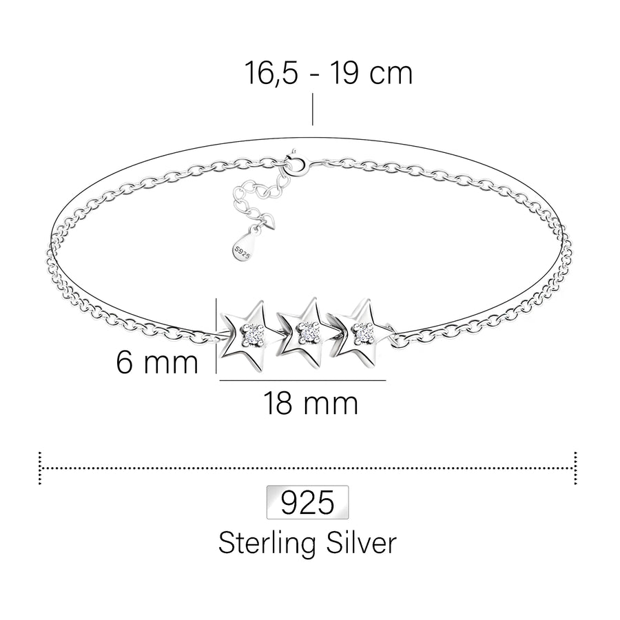 Stern Armband in 925 Silber