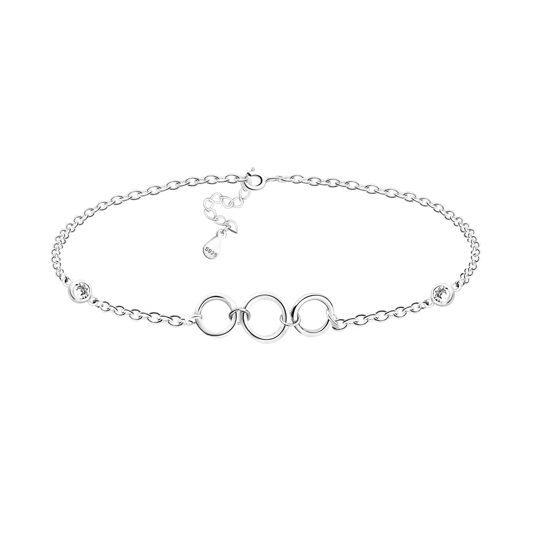 Kreis Armband in 925 Silber