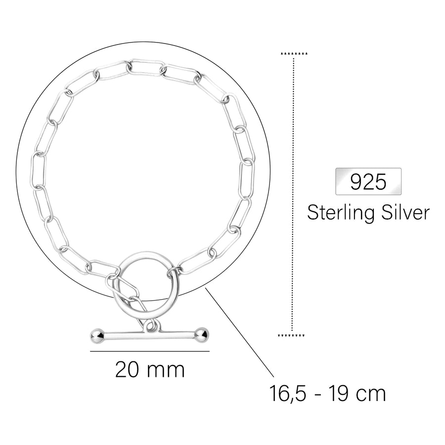 Stab Armband in 925 Silber