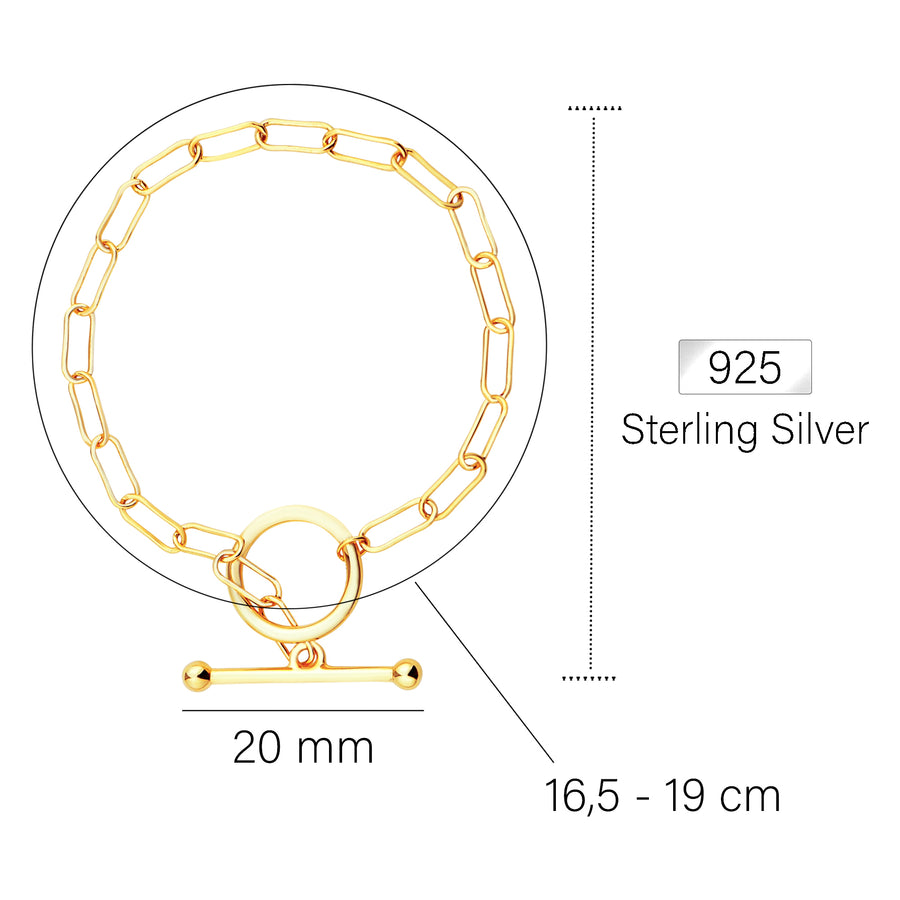 Stab Armband in 925 Silber