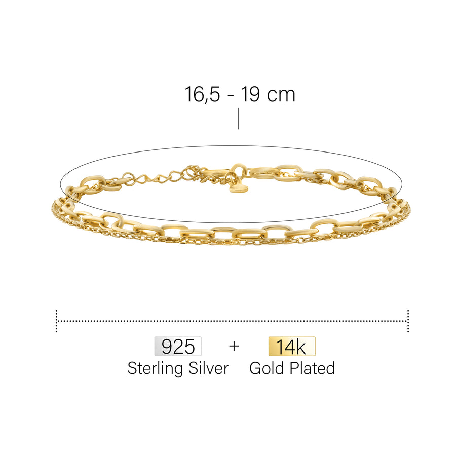 Layer Armband in 925 Silber