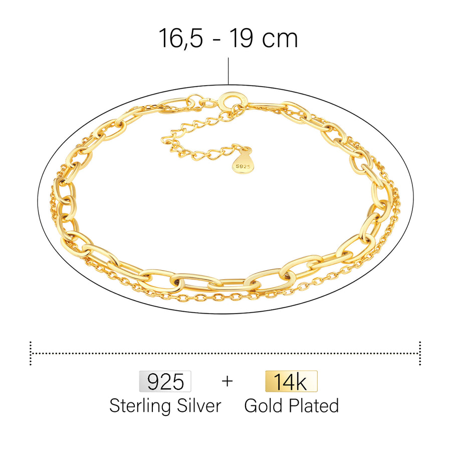 Layer Armband in 925 Silber