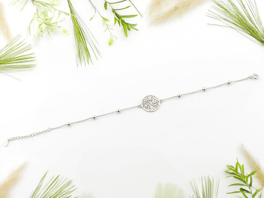 CloseUp Ansicht von Baum des Lebens Armband in 925 Silber von Sofia Milani - B0275
