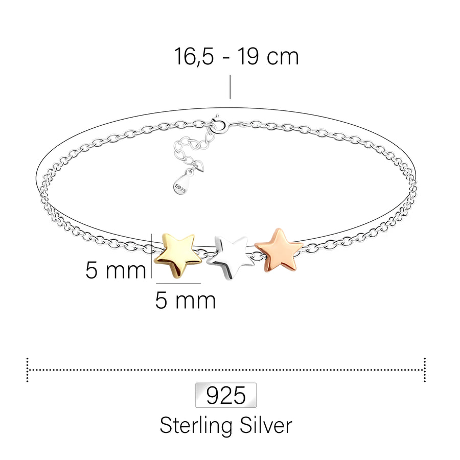 Stern Armband in 925 Silber