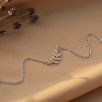 Blatt Armband in 925 Silber