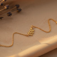 Blatt Armband in 925 Silber