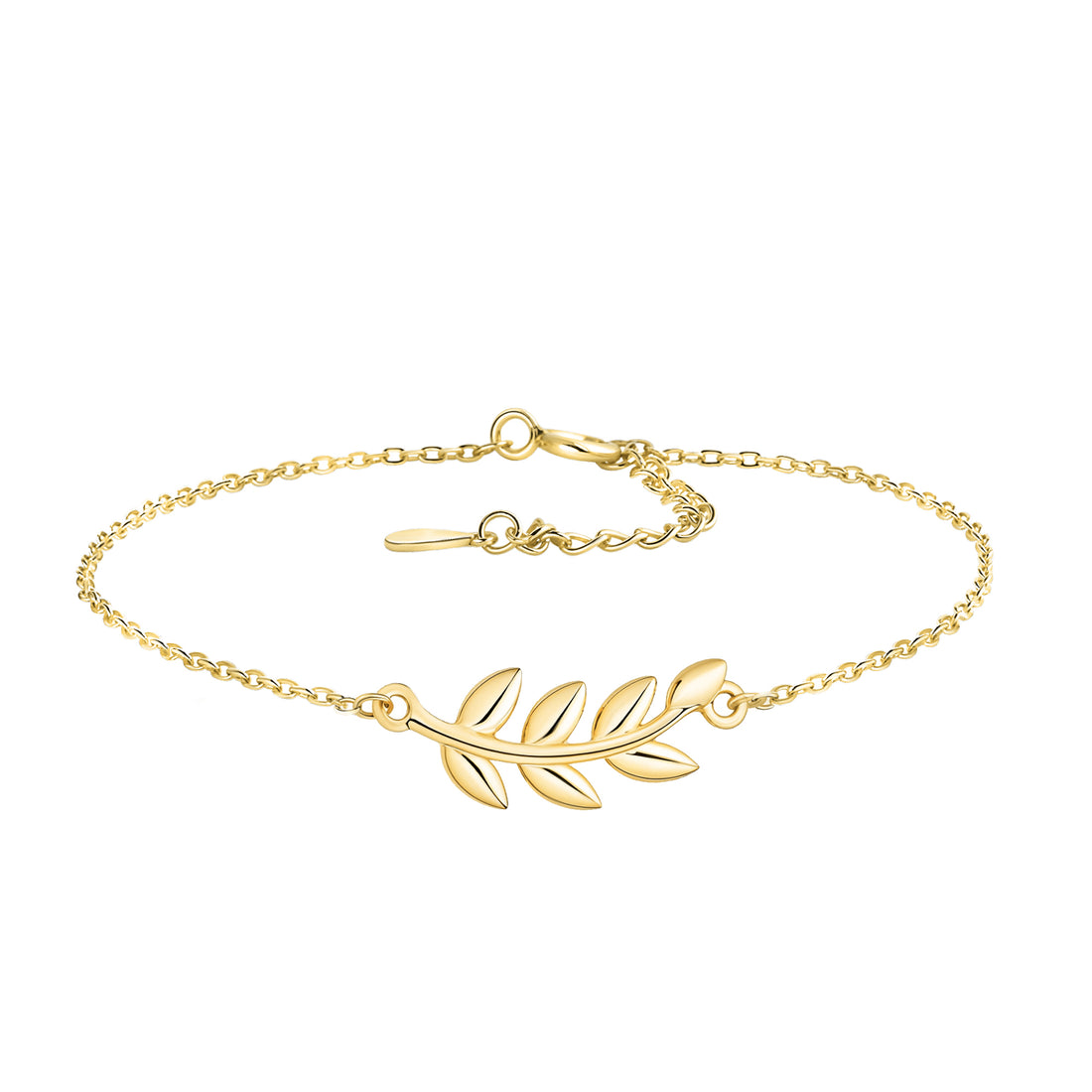 Blatt Armband in 925 Silber