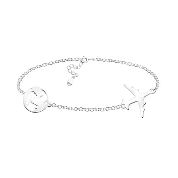 Hauptansicht von Weltkarten Armband in 925 Silber von Sofia Milani - B0291