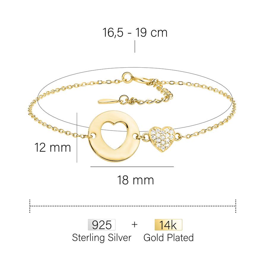 Herz Armband in 925 Silber