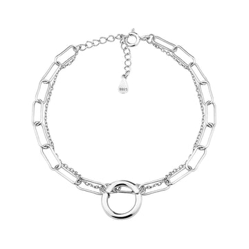 Kreis Armband in 925 Silber