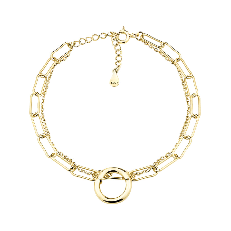 Kreis Armband in 925 Silber