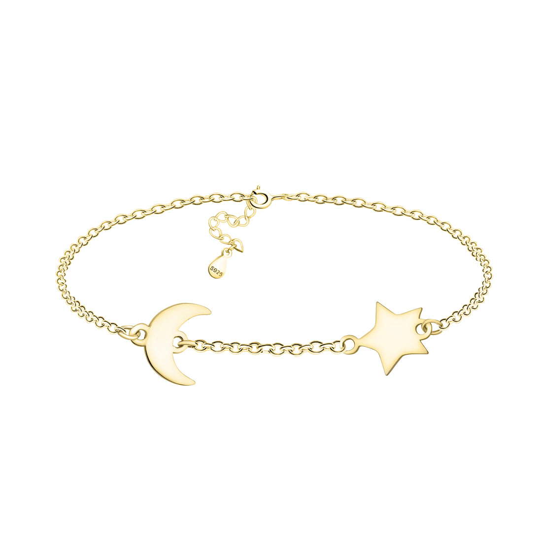 Hauptansicht von Sternen Mond Armband in 925 Silber von Sofia Milani - B0313