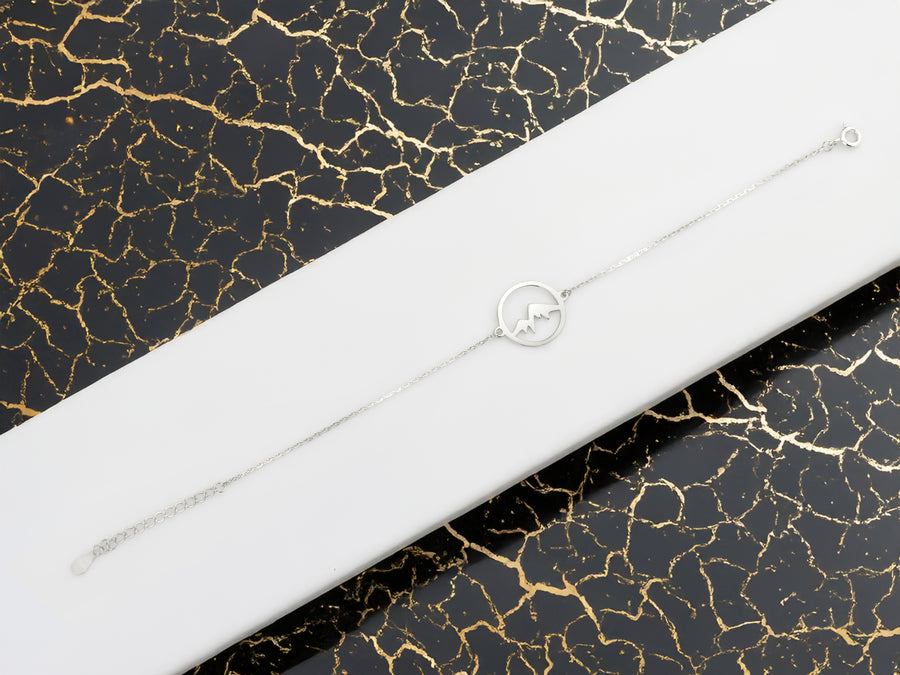 Berg Kreis Armband in 925 Silber von Sofia Milani