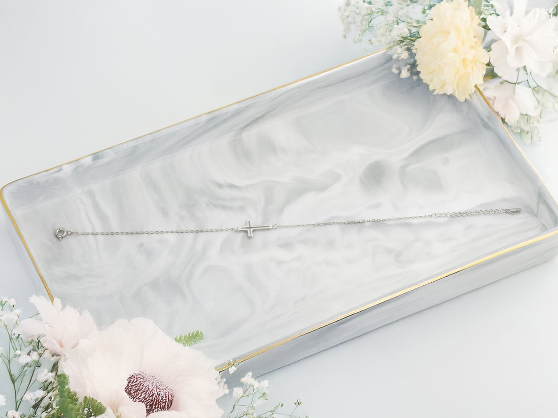 Kreuz Armband in 925 Silber von Sofia Milani