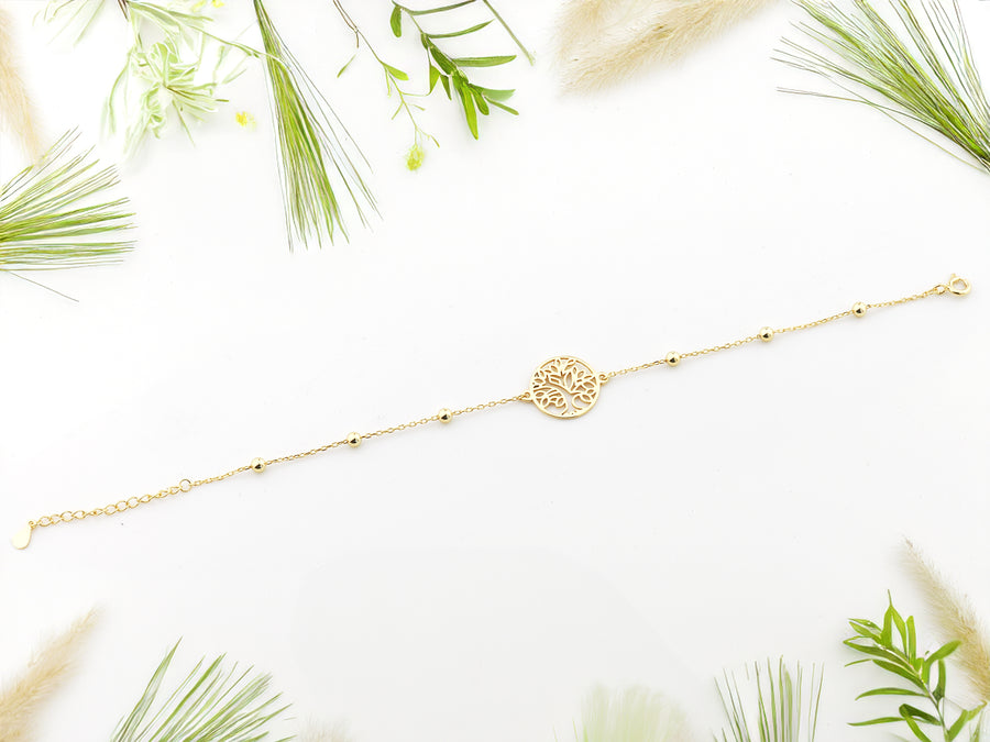 CloseUp Ansicht von Baum des Lebens Armband in 925 Silber von Sofia Milani - B0354