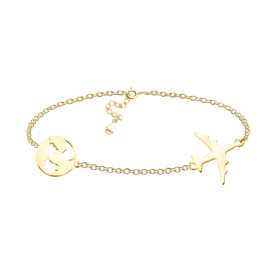 Hauptansicht von Weltkarten Armband in 925 Silber von Sofia Milani - B0355