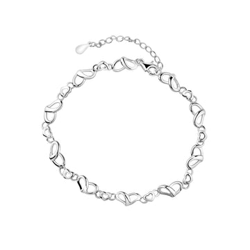 Hauptansicht von Doppeltes Herz Armband in 925 Silber von Sofia Milani - B0363