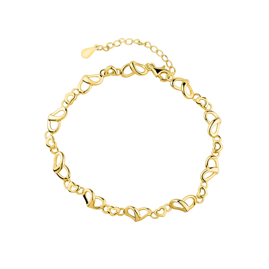 Hauptansicht von Doppeltes Herz Armband in 925 Silber von Sofia Milani - B0364